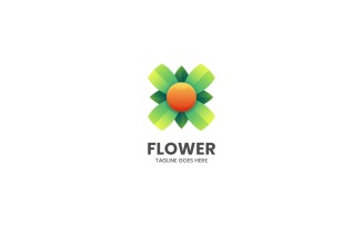 Flower Gradient Colorful Logo 6