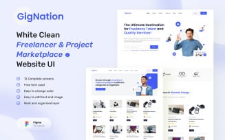 Gignation – white clean freelancer and project marketplace