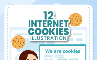 12 Internet Cookies Technology Illustration