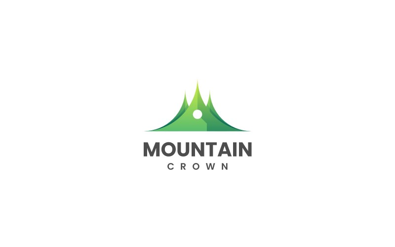 Mountain Crown Gradient Logo Logo Template
