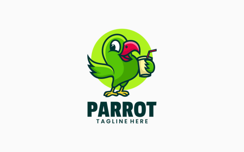 Parrot Mascot Cartoon Logo Style Logo Template