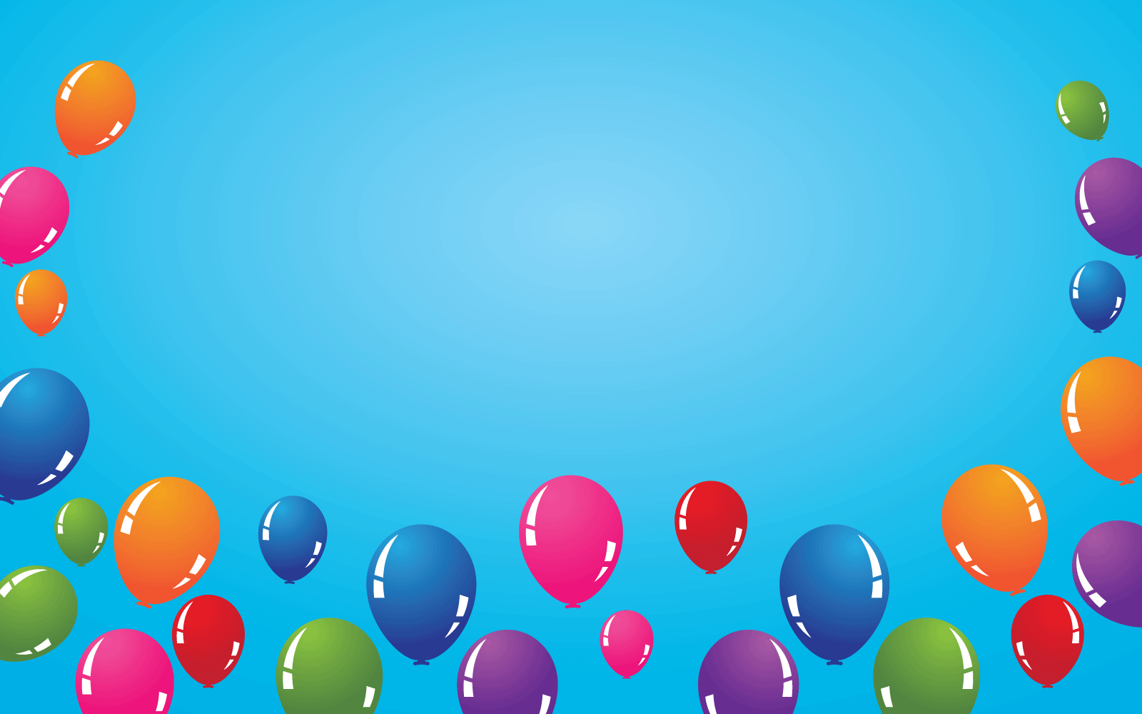 Realistic Balloon Illustration on Blue Background