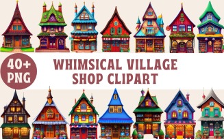 Whimsical Village Shop PNG Clipart