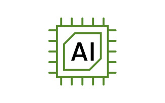 AI Minimal Tech Chip Logo Ready To Use Design