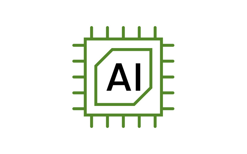 AI Minimal Tech Chip Logo Ready To Use Design Logo Template