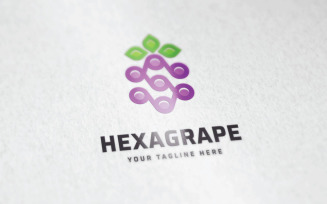 Hexagon Grape Logo or Grape Logo
