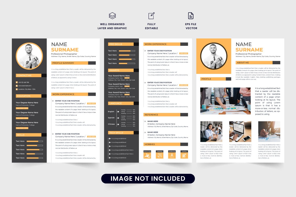 Kit Graphique #325210 Resume Template Divers Modles Web - Logo template Preview