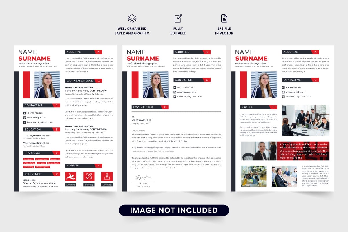 Kit Graphique #325211 Resume Template Divers Modles Web - Logo template Preview