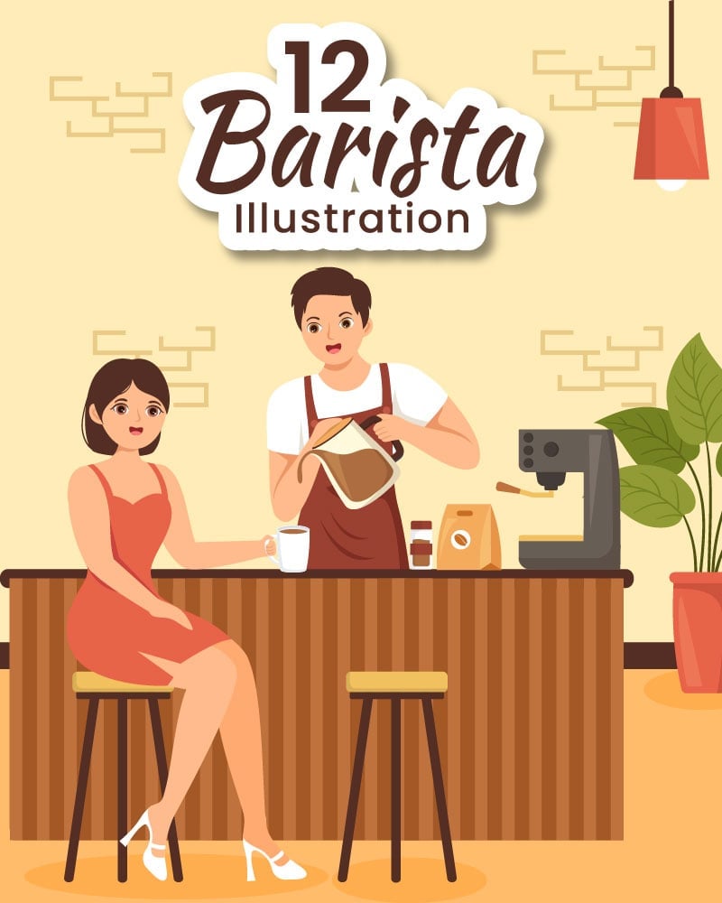 Kit Graphique #325250 Barista Caf Divers Modles Web - Logo template Preview