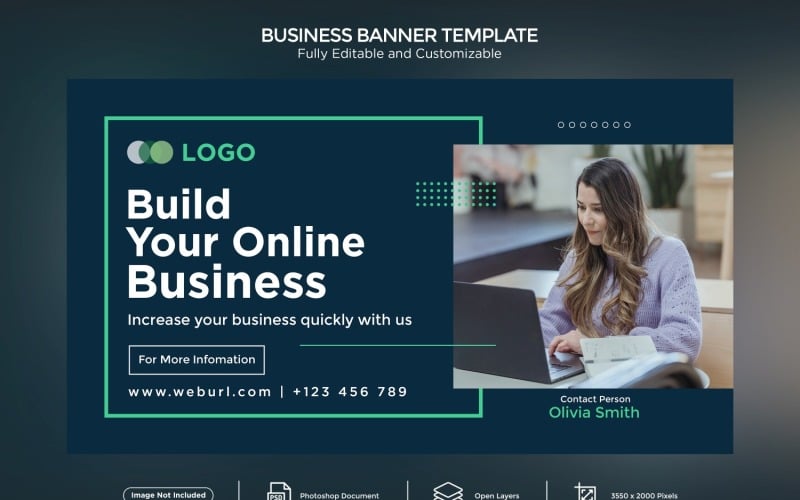 Build your online Business Banner Design Template 03 Social Media