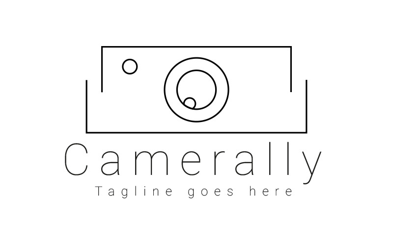 Lineart Camera logo design Logo Template