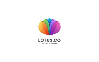 Lotus Gradient Colorful Logo Template