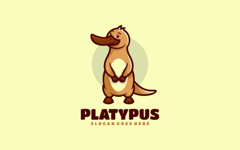 Platypus Mascot Cartoon Logo Logo Template