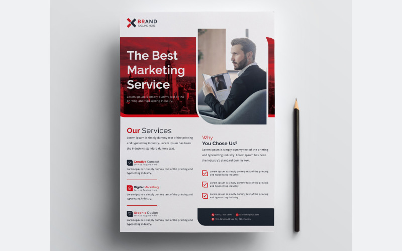 Professional, Clean and Modern Corporate Flyer Design Template Corporate Identity