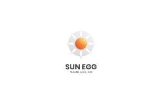 Sun Egg Gradient Logo Style