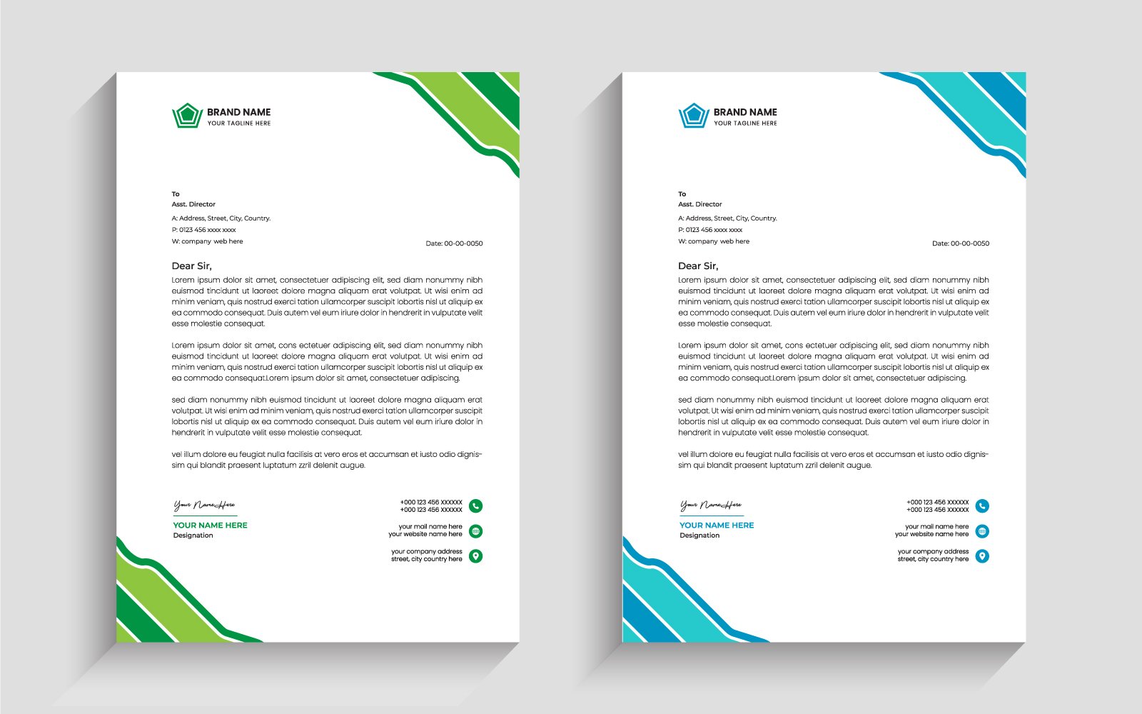 Template #325336 Letterhead Design Webdesign Template - Logo template Preview