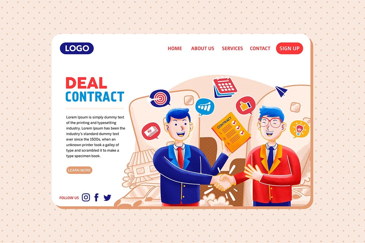 Template #325367 Deal Illustration Webdesign Template - Logo template Preview