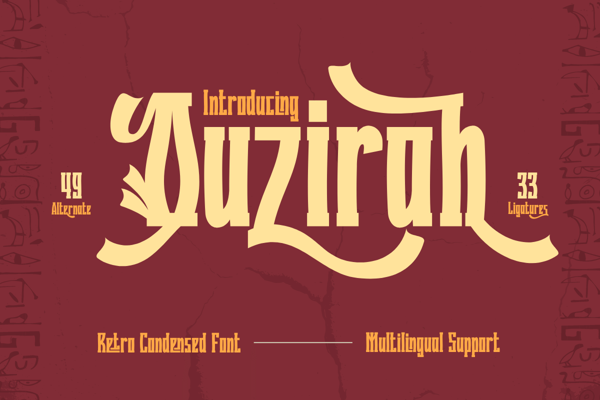 Quzirah – Retro Condensed Font