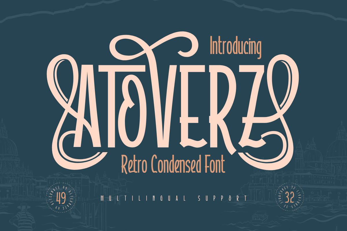 Atoverz – Retro Condensed Font