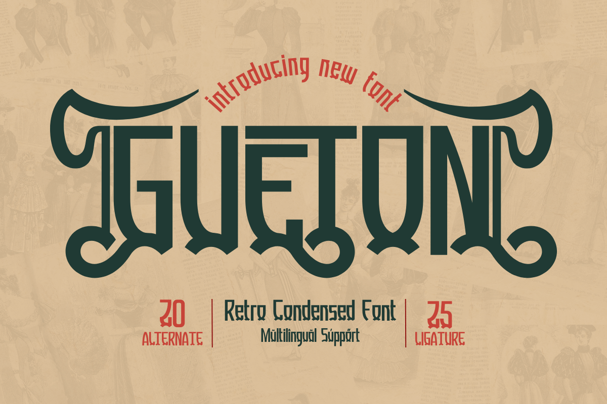 Gueton – Retro Condensed Font