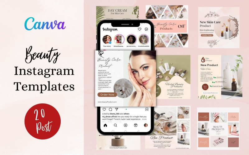 20 Beauty Product Instagram Templates Social Media