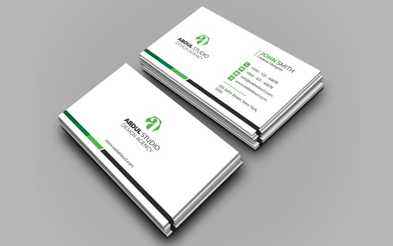 Business Card Template - Abdul Studio Corporate Identity