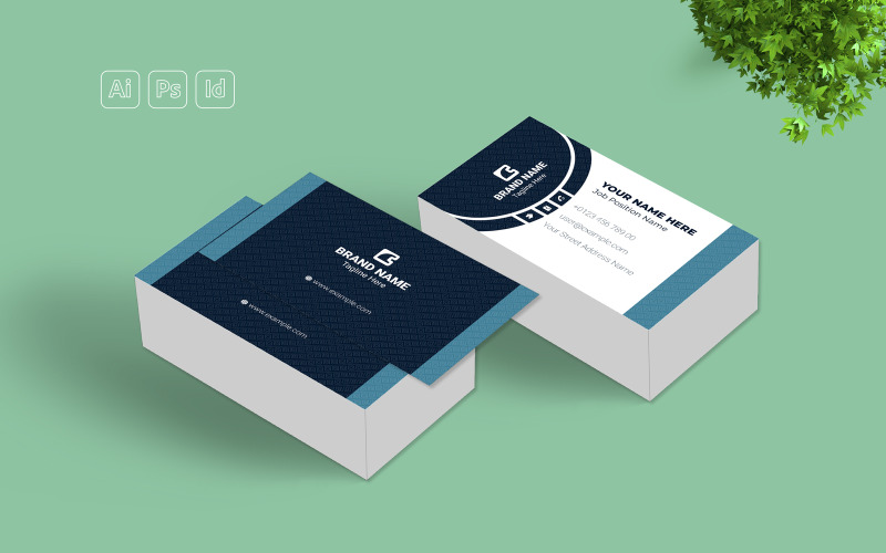 Business Card Template Layout Design Corporate Identity