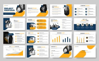 Business presentation slides template design minimalist business idea template design
