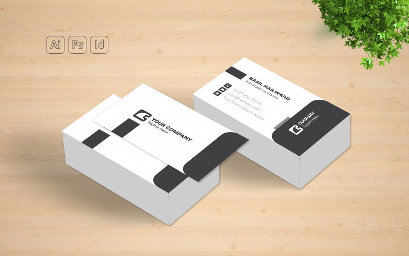 Clean Design Business Card Layout Corporate Identity
