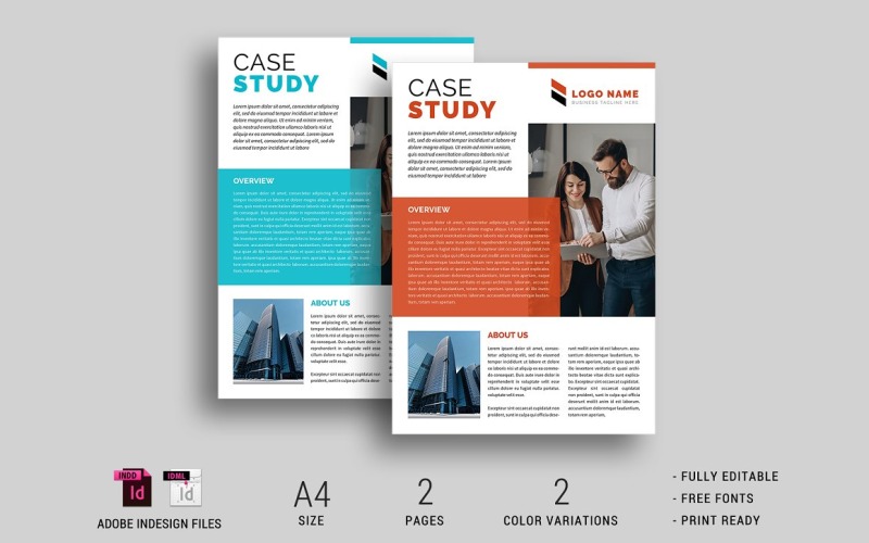 Corporate Case Study Design Magazine Template