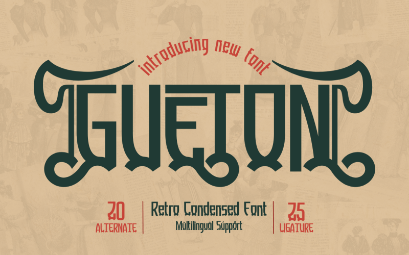 Gueton – Retro Condensed Font