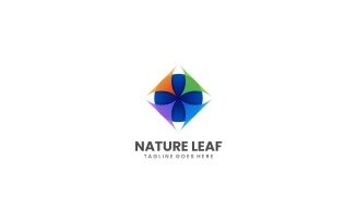 Nature Leaf Colorful Logo Style