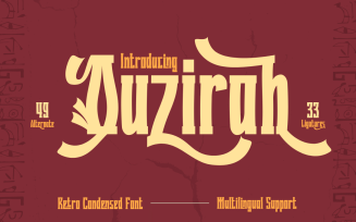 Quzirah – Retro Condensed Font