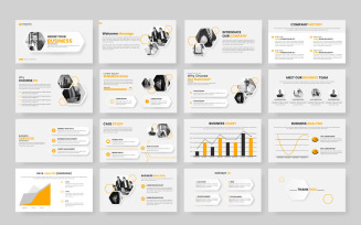 Vector business presentation slides template design business layout template design