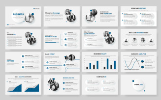 Vector business presentation slides template design business layout template design