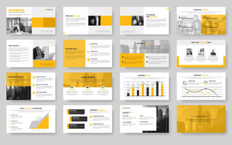 Vector business presentation slides template design minimalist business layout template