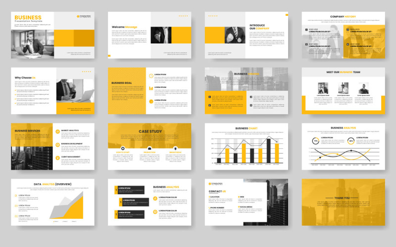 Vector business presentation slides template design minimalist business layout template Illustration