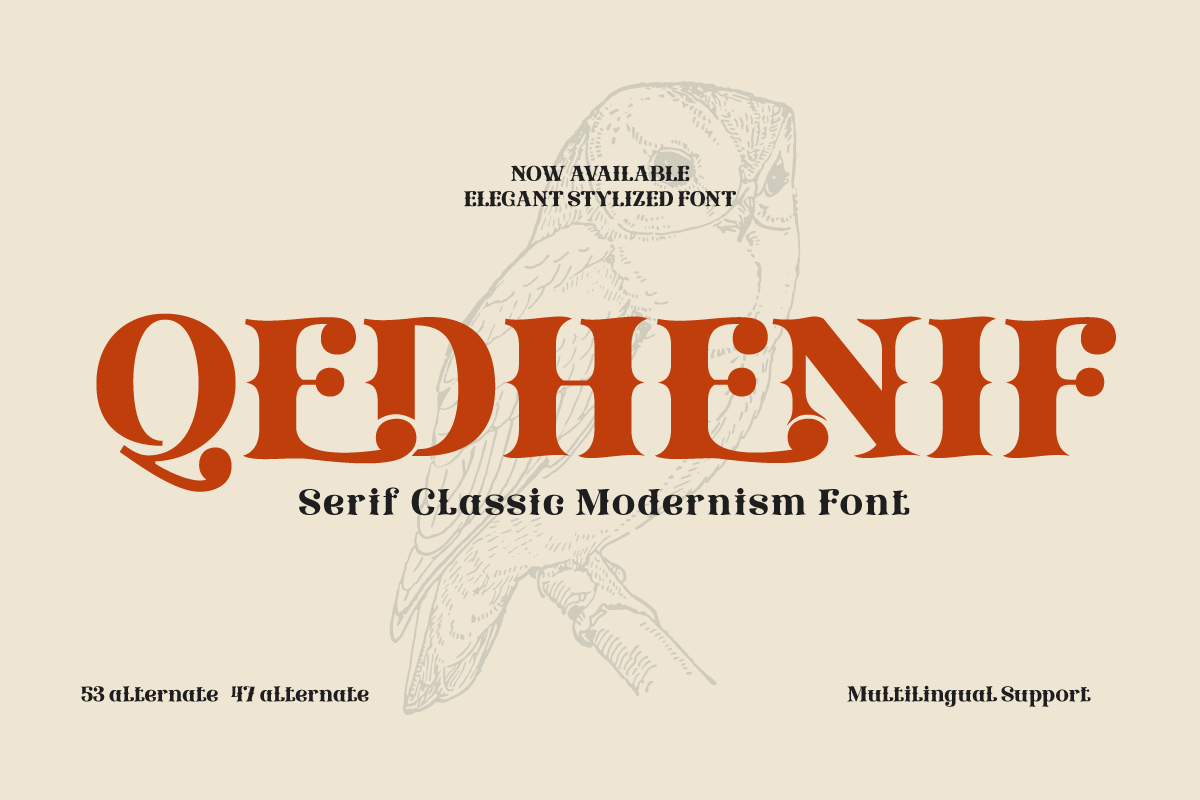 Qedhenif – Serif Classic Modernism Font