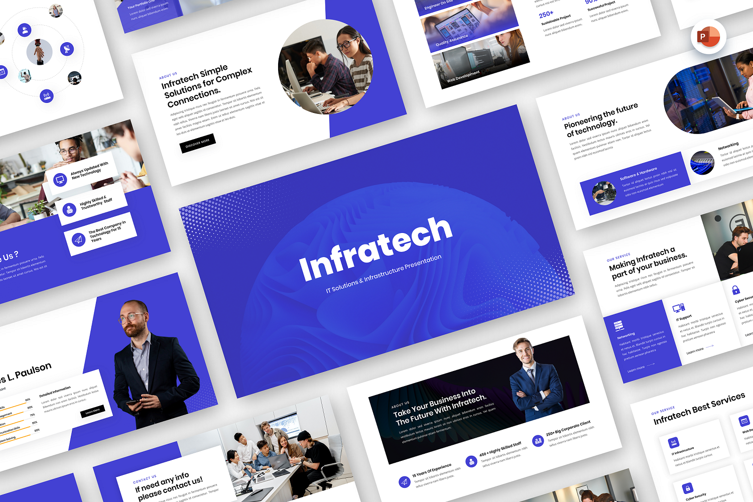 Infratech - IT Solutions & Infrastructure PowerPoint Template