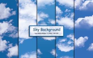 Blue sky and white cloud texture background