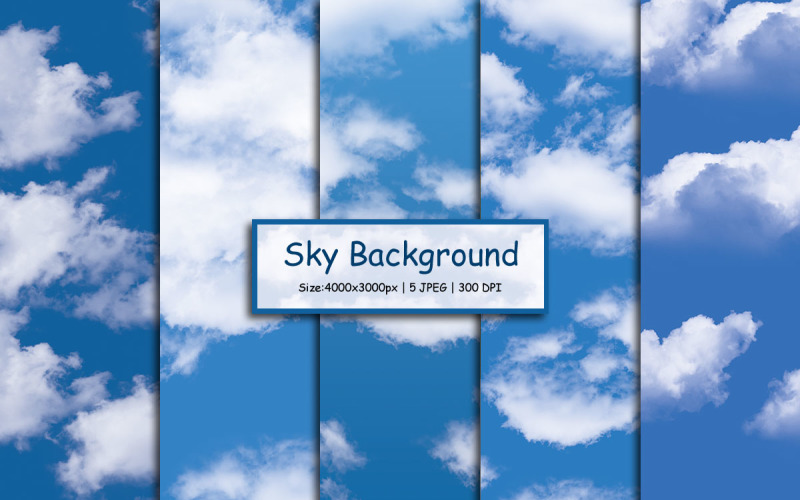 Blue sky and white cloud texture background Background
