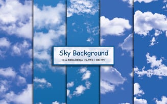 Blue sky background texture with white clouds