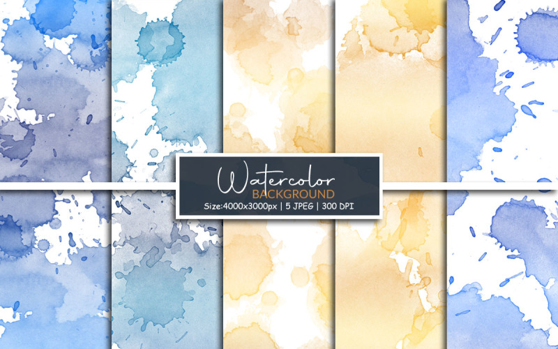 Colorful paint splatter texture background, Watercolor digital paper, Abstract texture background Background