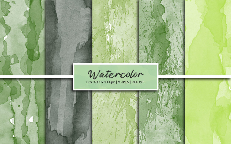 Colorful paint watercolor green background, splash textured background, watercolor digital paper Background