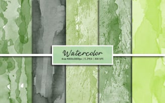 Colorful paint watercolor green background, splash textured background, watercolor digital paper