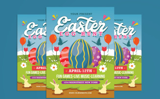 Easter Egg Hunt Flyer Poster Template 1