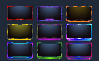 Gaming screen panel overlay template