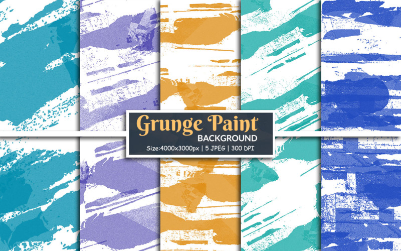 Grunge paint brush stroke background, paint splatter watercolor texture background Background