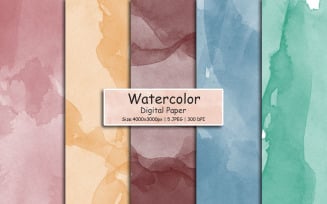 Pastel Watercolor splash digital paper, paint splatter texture background, scrapbook papers