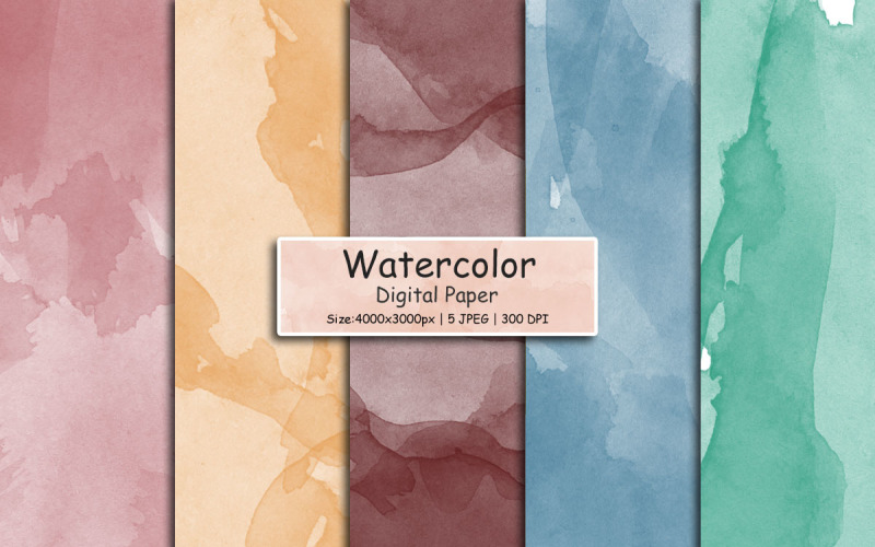 Pastel Watercolor splash digital paper, paint splatter texture background, scrapbook papers Background